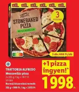 Lidl TRATTORIA ALFREDO Mozzarellás pizza ajánlat