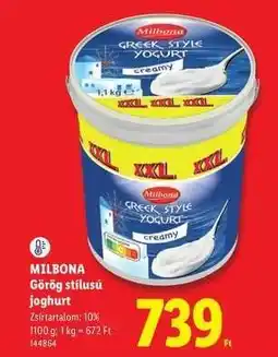 Lidl MILBONA Görög stílusú joghurt ajánlat