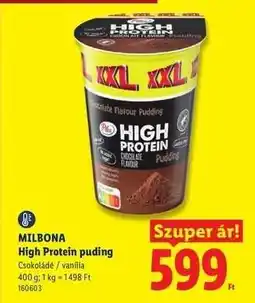 Lidl MILBONA High Protein puding ajánlat