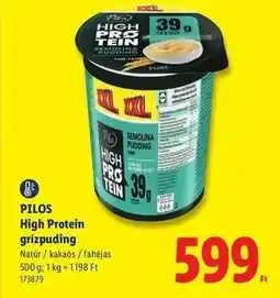 Lidl Pilos High Protein grízpuding ajánlat