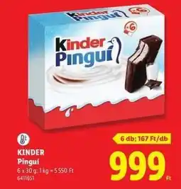 Lidl KINDER Pingui ajánlat