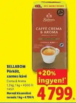 Lidl BELLAROM Pörkölt szemes kávé ajánlat