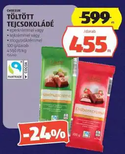 ALDI CHOCEUR TÖLTÖTT TEJCSOKOLÁDÉ ajánlat