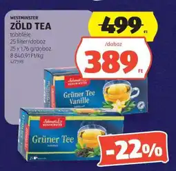 ALDI WESTMINSTER ZÖLD TEA ajánlat
