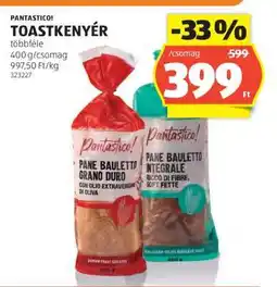 ALDI Pantastico! toastkenyér ajánlat