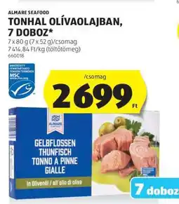 ALDI TONHAL OLÍVAOLAJBAN, 7 DOBOZ ajánlat