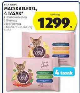 ALDI DELICCIOUS MACSKAELEDEL, 4 TASAK ajánlat