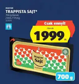 ALDI Magyar Trappista Sajt ajánlat