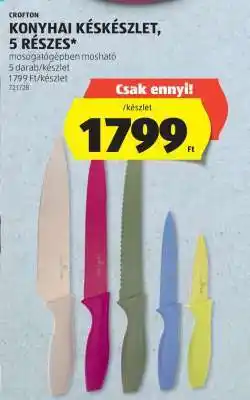 ALDI CROFTON Konyhai Késkészlet, 5 Részes ajánlat