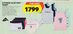 ALDI GYERMEK ALSÓ VAGY TRIKÓ ajánlat