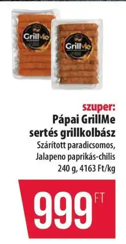 Coop Pápai GrillMe sertés grillkolbász ajánlat