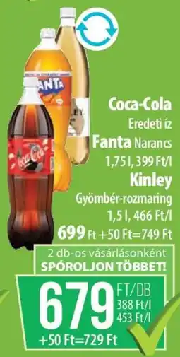 Coop Coca-Cola, Fanta, Kinley ajánlat