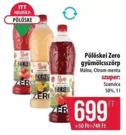 Coop Pölöskei Zero gyümölcsszörp ajánlat