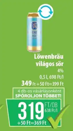 Coop LÖWENBRÄU Világos sör ajánlat