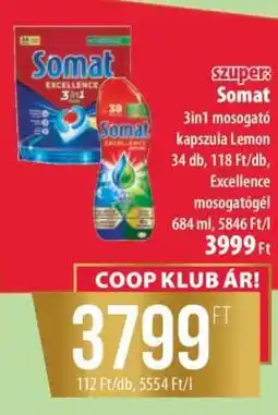 Coop Somat 3in1 mosogató kapszula Lemon ajánlat