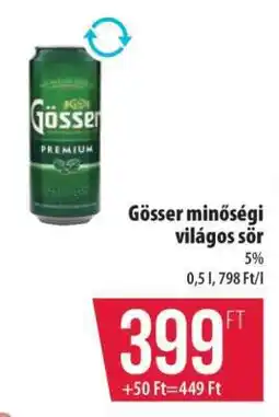 Coop Gösser minőségi világos sör ajánlat