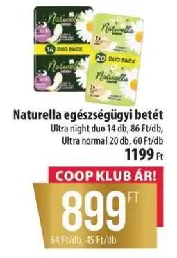 Coop Naturella egészségügyi betét ajánlat