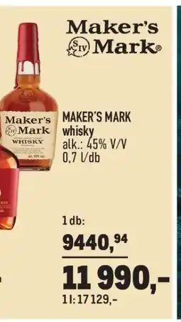 Metro Maker's Mark ajánlat