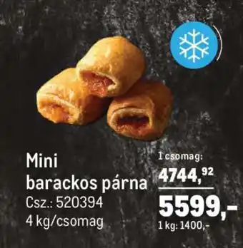 Mini barackos párna