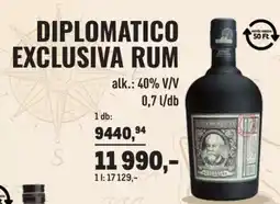 Metro Diplomático Exclusiva rum ajánlat