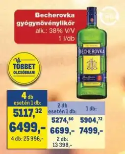 Metro Becherovka ajánlat