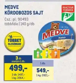 Metro Medve kördobozos sajt ajánlat