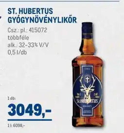 Metro St. Hubertus gyógynövénylikőr ajánlat
