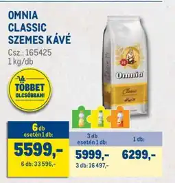 Metro OMNIA CLASSIC SZEMES KÁVÉ ajánlat