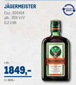 Metro Jägermeister ajánlat