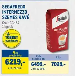 Metro SEGAFREDO Intermezzo szemes kávé ajánlat