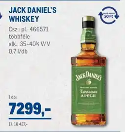 Metro JACK DANIEL'S Whiskey ajánlat