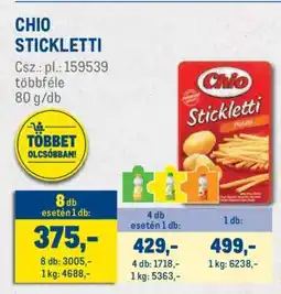 Metro Chio Stickletti ajánlat