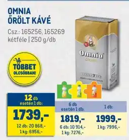 Metro OMNIA őrölt kávé ajánlat