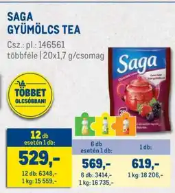 Metro SAGA GYÜMÖLCS TEA ajánlat