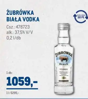 ZUBROWKA Biala vodka