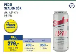 Metro PÉCSI SZALON SÖR ajánlat