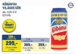 Metro KŐBÁNYAI Világos sör ajánlat
