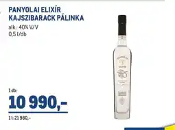 Metro PANYOLAI ELIXÍR KAJSZIBARACK PÁLINKA ajánlat