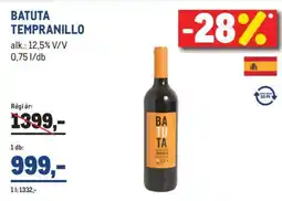 Metro BATUTA TEMPRANILLO ajánlat