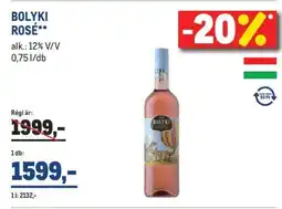 Metro Bolyki Rosé ajánlat