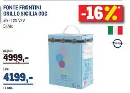 Metro FONTE FRONTINI GRILLO SICILIA DOC ajánlat