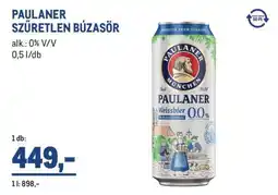 Metro PAULANER SZŰRETLEN BÚZASÖR ajánlat
