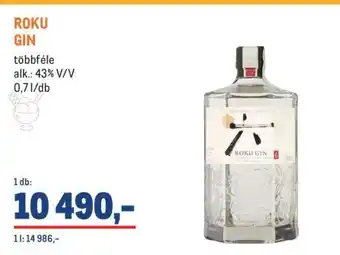 Metro Roku Gin ajánlat