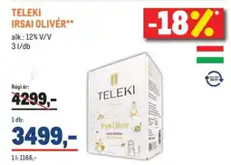 Metro Teleki Irsai Olivér ajánlat