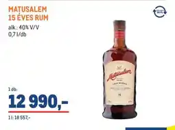 Metro MATUSALEM 15 ÉVES RUM ajánlat
