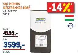 Metro SOL MONTIS KÉKFRANKOS ROSÉ ajánlat