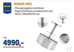 Metro METRO PROFESSIONAL BURGER PRÉS ajánlat