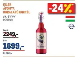 Metro EILER ÁFONYA BORALAPÚ KOKTÉL ajánlat