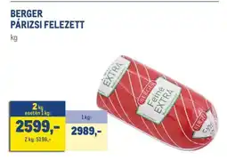 Metro BERGER PÁRIZSI FELEZETT ajánlat
