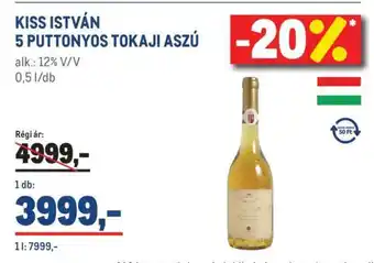 KISS ISTVÁN 5 PUTTONYOS TOKAJI ASZÚ